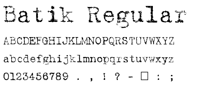 Batik Regular font